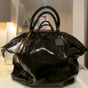 Rachel Zoe Distressed Patent Satchel